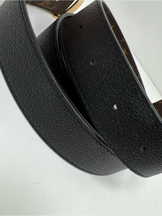 LOUIS VUITTON Monogram Belt LV Initial 30MM Reversible M0565 Brown Black main image 5